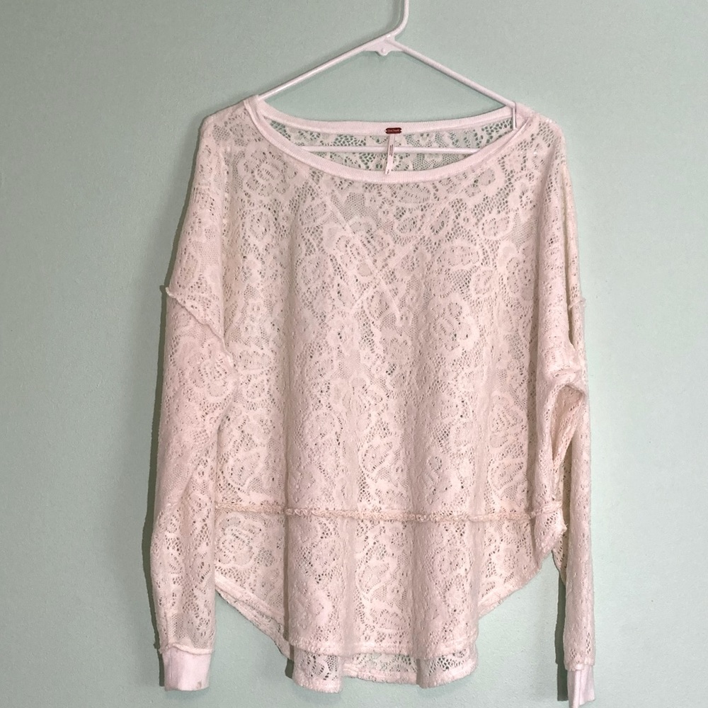 Free People Lightweight Lace Sweater